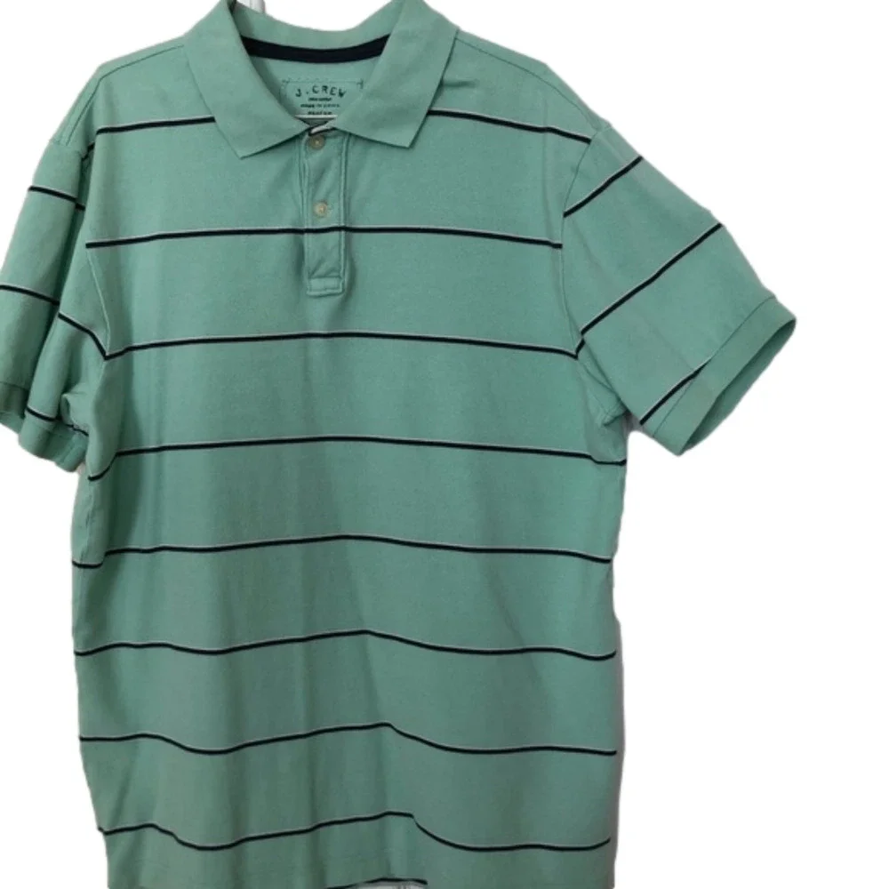 J. Crew Striped Polo 100% Cotton, No Tuck